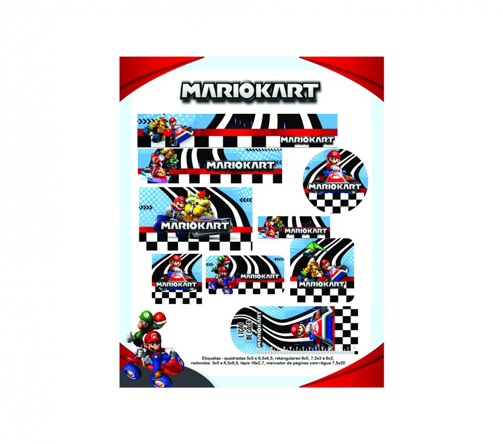 Arquivo Digital Etiquetas Escolares Mario Kart