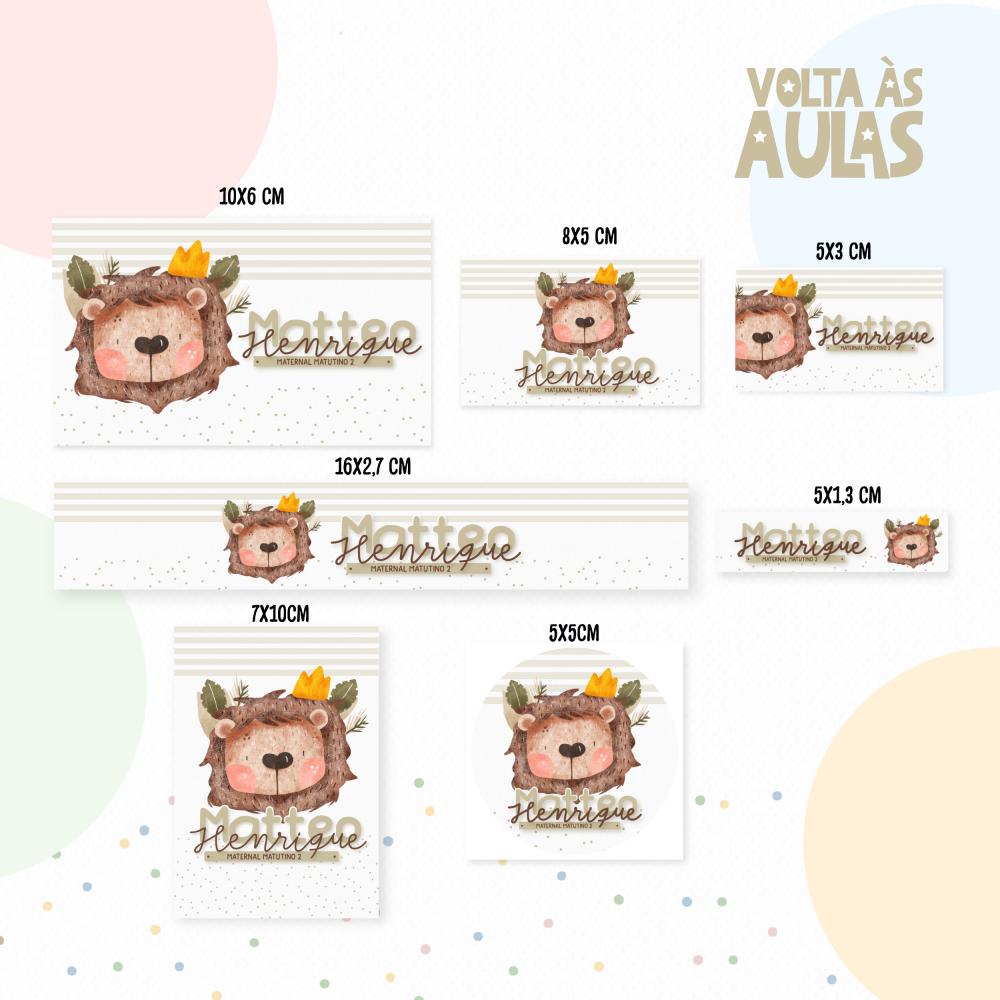 Arquivo Digital Etiquetas Escolares LEÃO