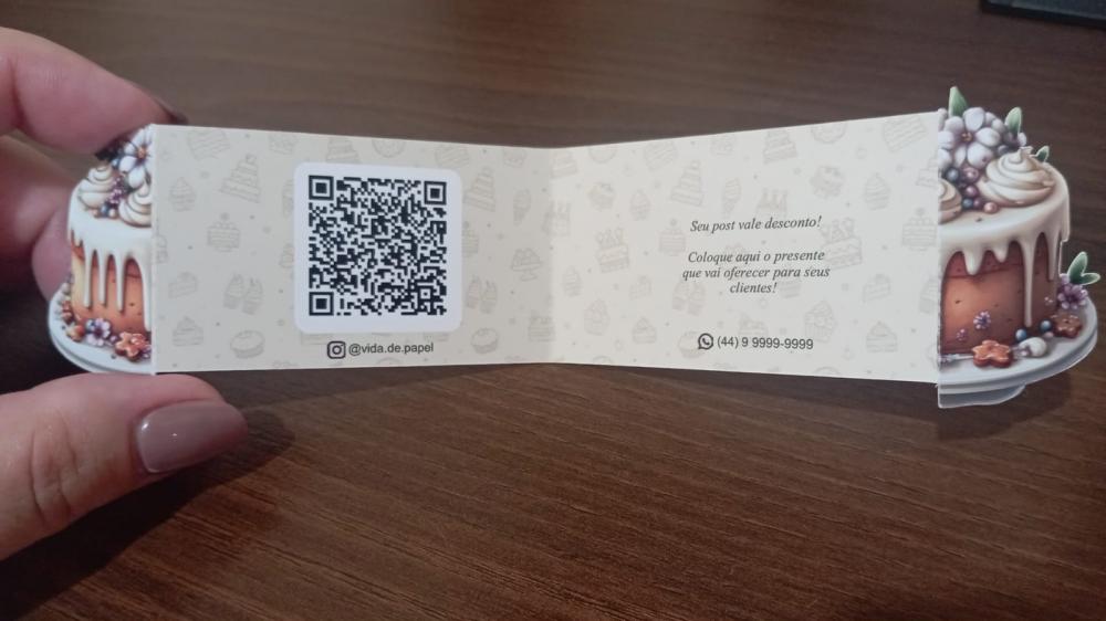 Kit Arquivo Digital Cartão de Visitas Bolos Retrovisor