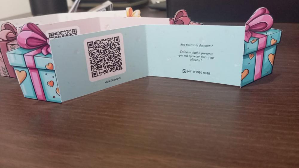 Kit Arquivo Digital Cartão Caixa Presente Retrovisor