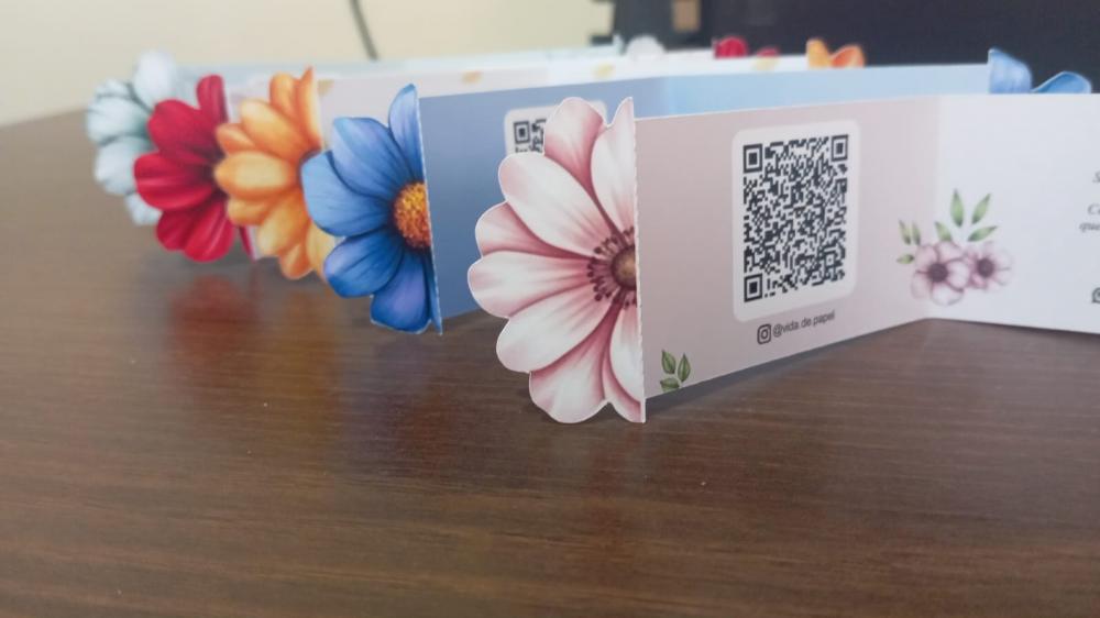 Kit Arquivo Digital Cartão de Visitas Flores Retrovisor