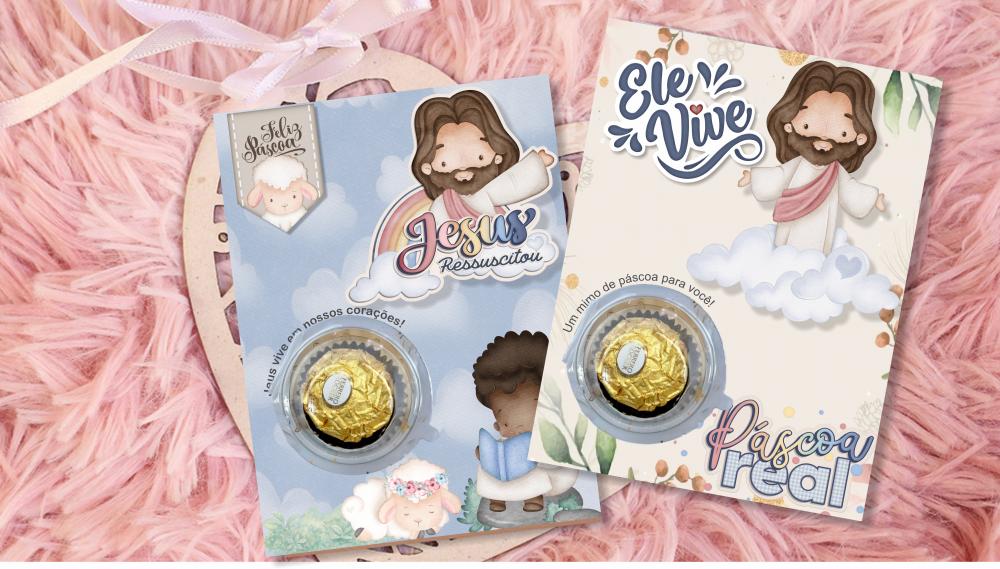 Arquivo Digital 4 Artes para Blister Páscoa Cristã