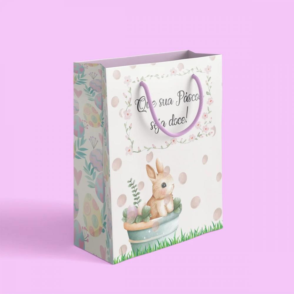 Kit  Arquivo Digital 2 Sacolinhas Páscoa