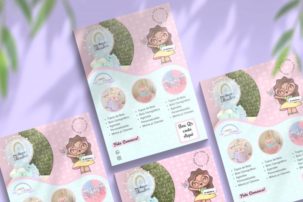 Arquivo digital Flyer Papelaria personalizazada