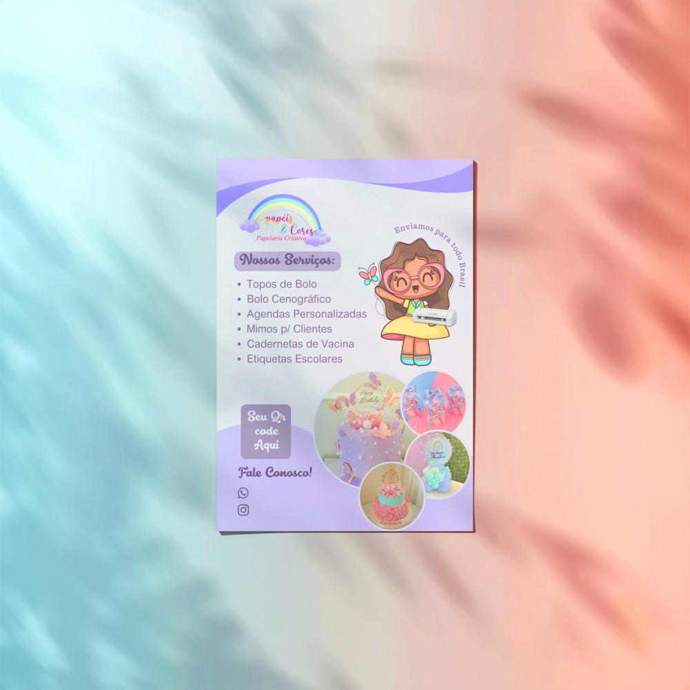 Arquivo digital Flyer Papelaria personalizazada