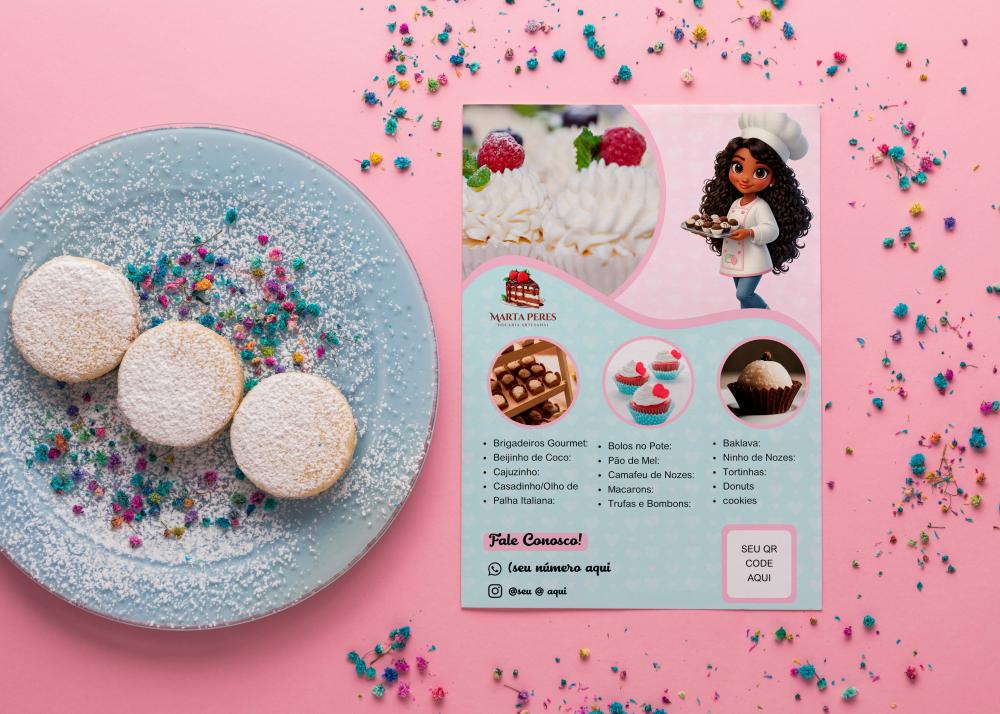 Arquivo Digital Flyer Confeitaria (canva)
