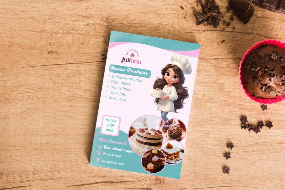 Arquivo Digital Flyer Confeitaria (canva)