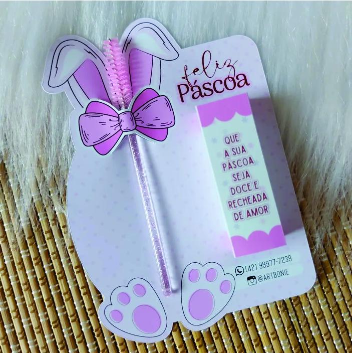 Arquivo Digital Card Colelho Rosa Mimos de Páscoa