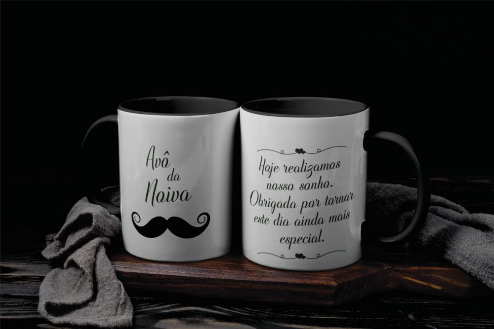 Kit Digital Artes Canecas Pai, Mãe e Avós Floral Verde