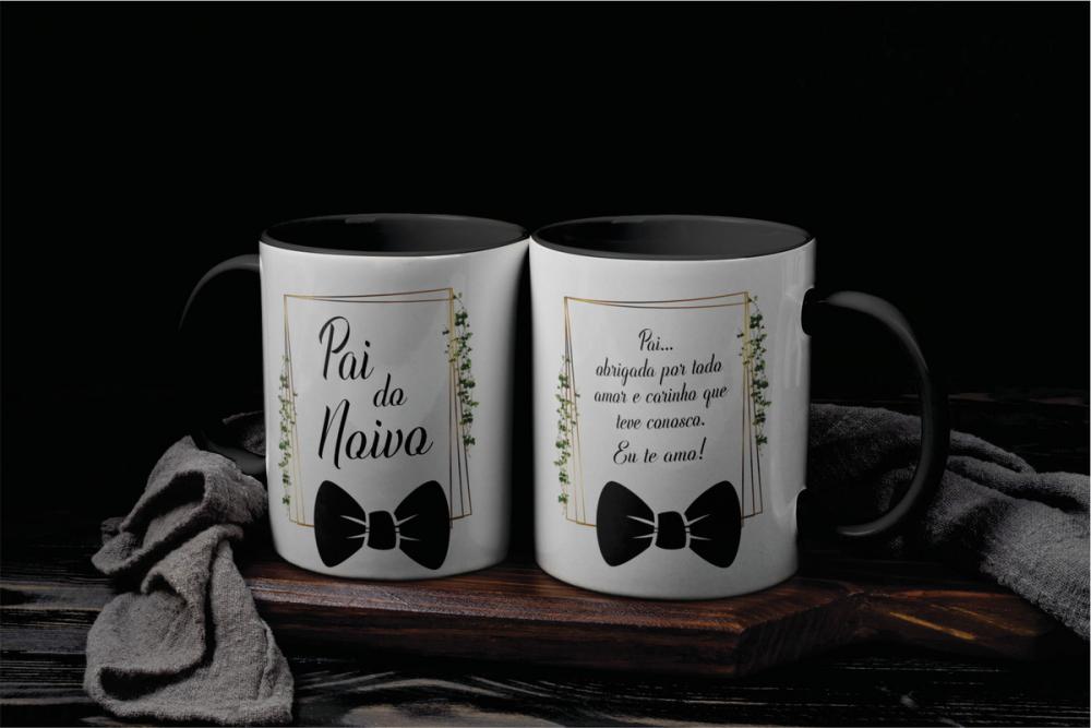 Kit Digital Artes Canecas Pai, Mãe e Avós Floral Verde