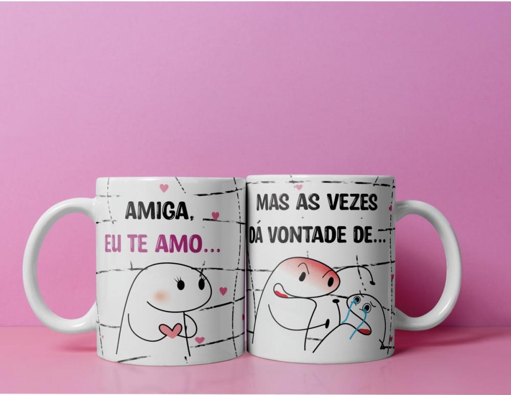 Arte Caneca Amiga Eu Te Amo Flork