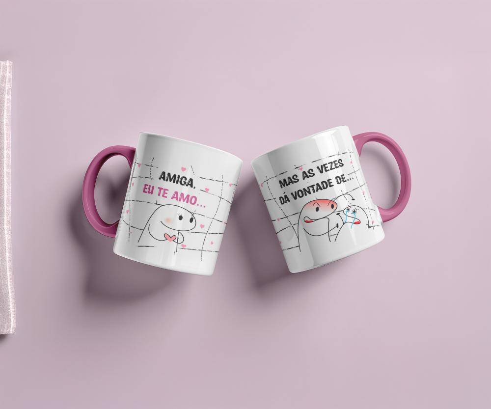 Arte Caneca Amiga Eu Te Amo Flork