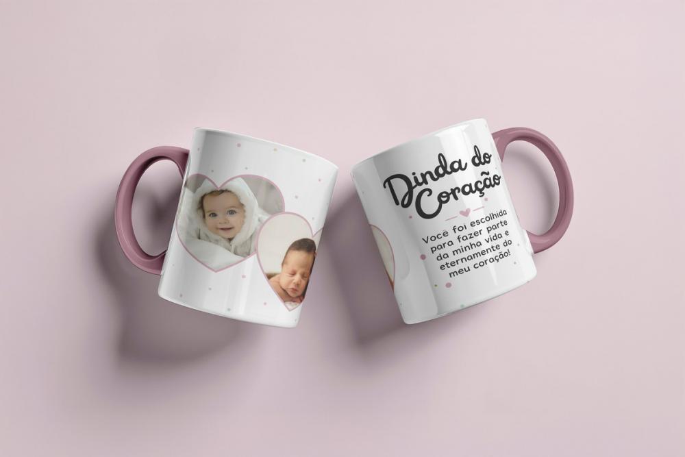 Arquivo digital Arte caneca Dinda + madrinha crisma