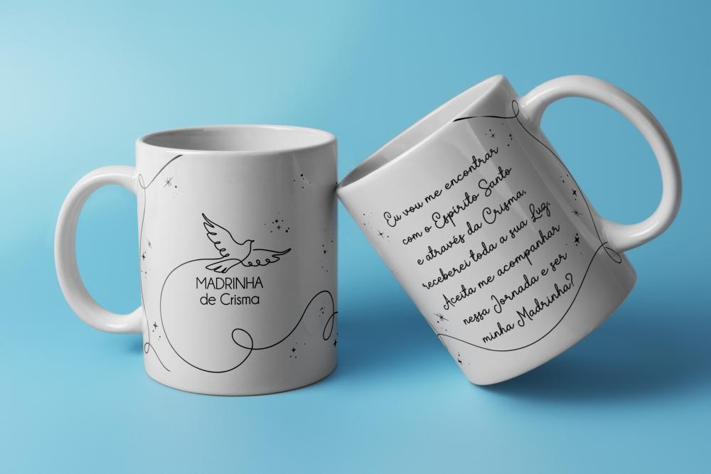 Arquivo digital Arte caneca Dinda + madrinha crisma