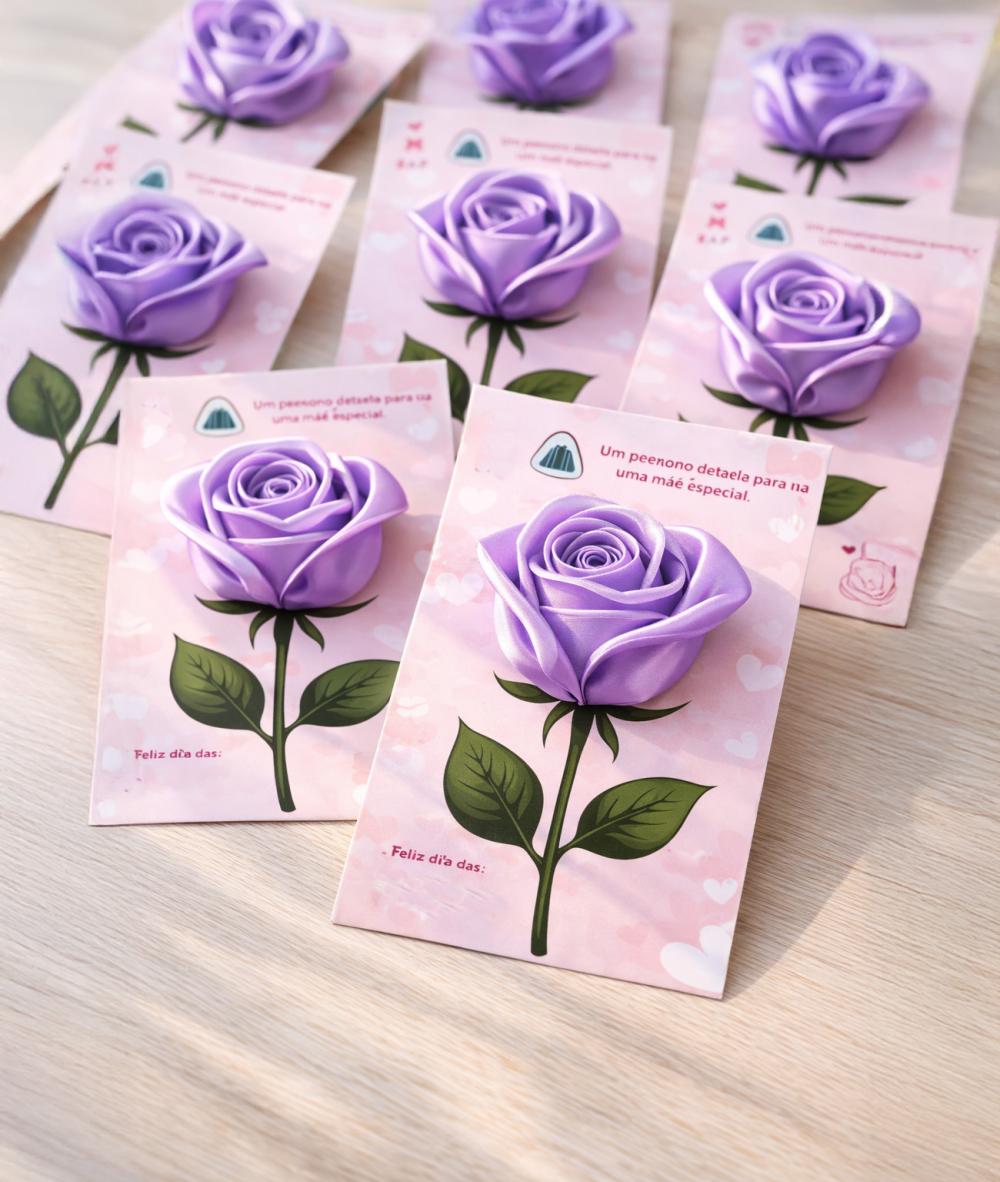 Arquivo Digital Card Rosa touca de Cetim dia das mães