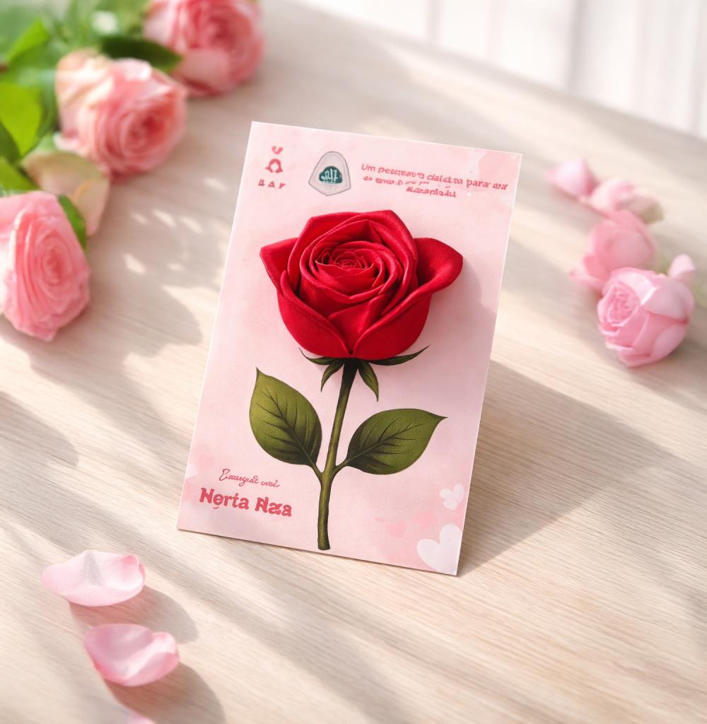 Arquivo Digital Card Rosa touca de Cetim dia das mães