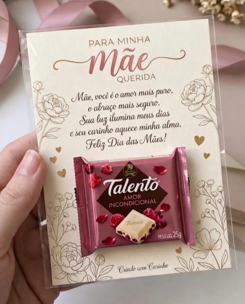 Arquivo Digital Card Talento Dia das Mães (texto Editável)