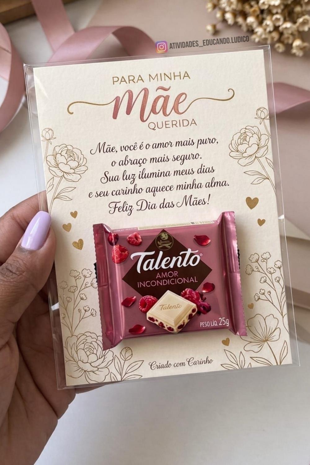 Arquivo Digital Card Talento Dia das Mães (texto Editável)