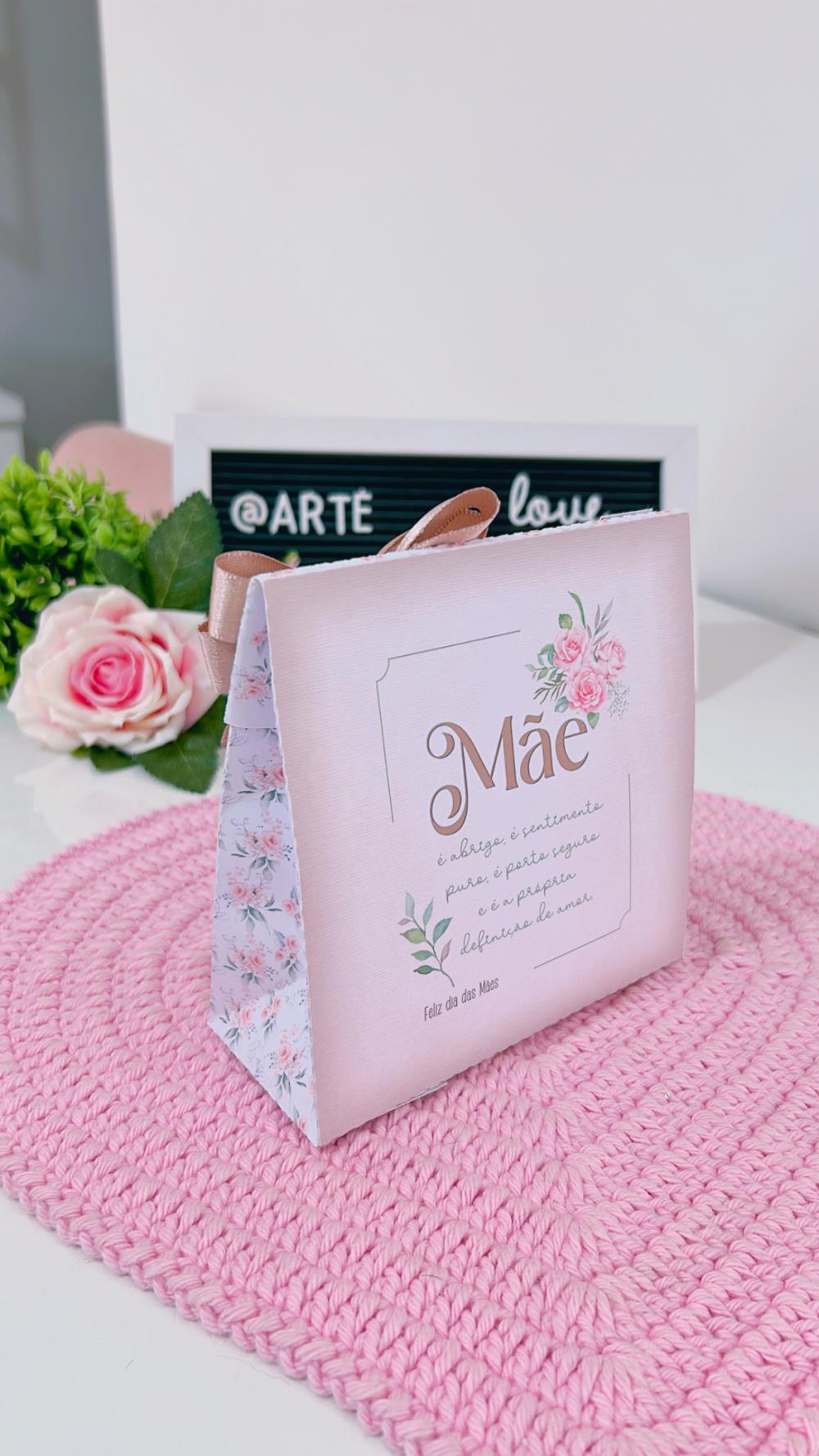 Arquivo Digital Sacolinha Fechada Floral Dia das Mães