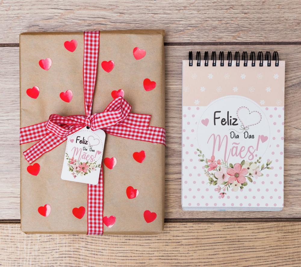 Kit arquivo digital Capa Bloco de Notas Dia das Mães (6 Artes)
