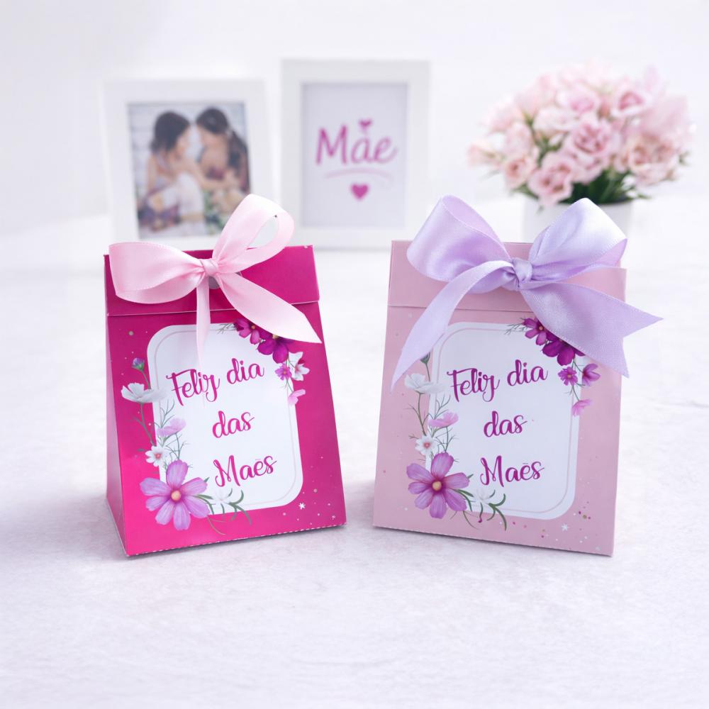 Kit Arquivo Digital Caixinha  Rosa Porta Bombons Dia das Mães