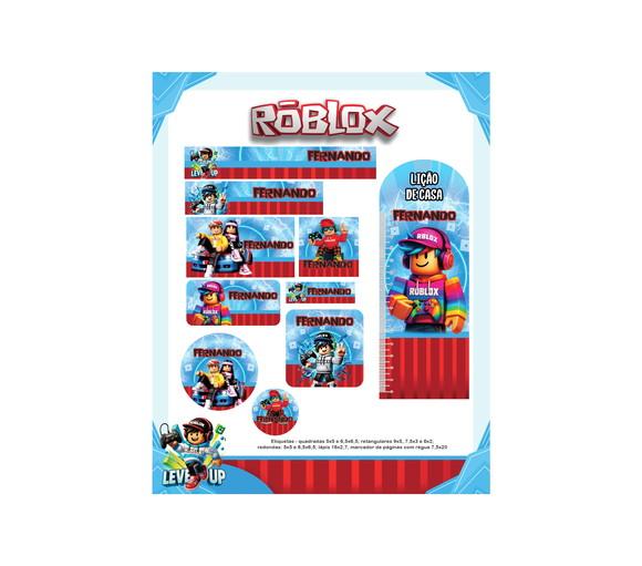 Arquivo Digital Etiquetas Escolares Róblox