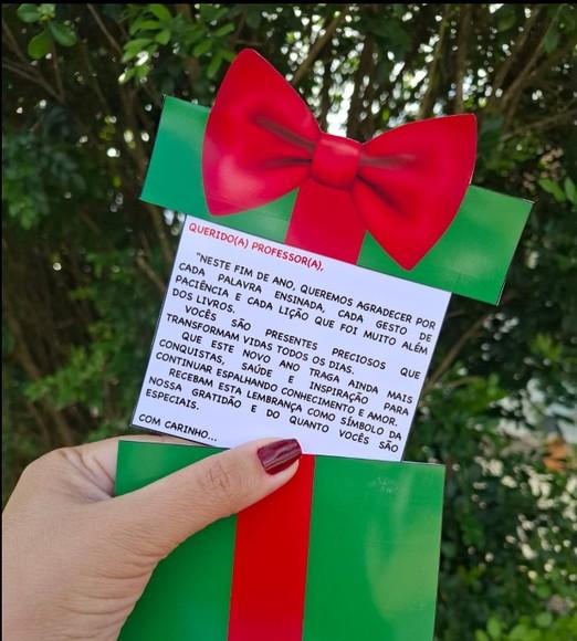 Arquivo Digital Cartão de Natal Professores (texto Aditável)