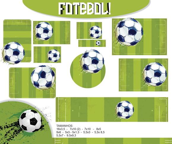 Kit Digital Etiquetas Escolares Campo de Futebol