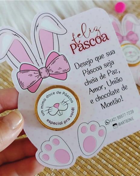 Arquivo Digital Card Colelho Rosa Mimos de Páscoa