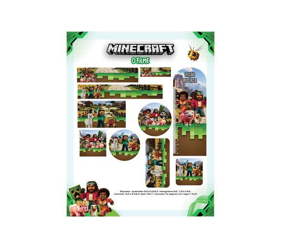 Arquivo Digital Etiquetas Escolares Minecraft