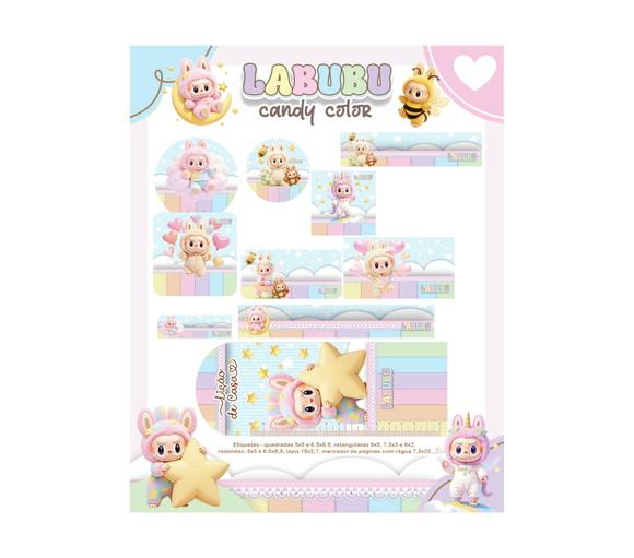 Arquivo Digital Etiquetas Escolares Labubu Candy