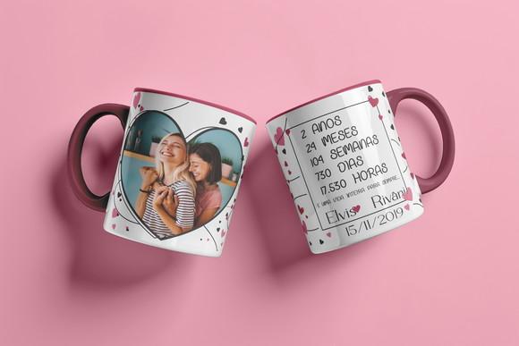 Arquivo Digital Arte para Caneca Coração Apaixonado