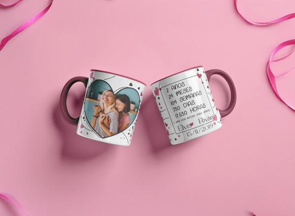 Arquivo Digital Arte para Caneca Coração Apaixonado