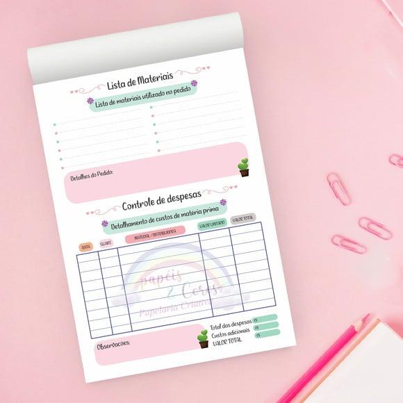 Arquivo Digital Bloco de Pedidos e Controle de Matéria Prima
