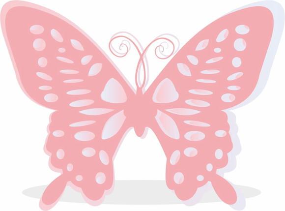 Arquivo Digital Borboleta Dupla Vazada Rosa