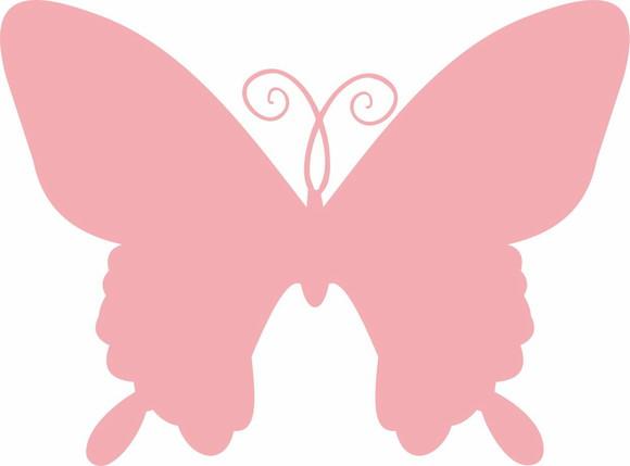 Arquivo Digital Borboleta Dupla Vazada Rosa