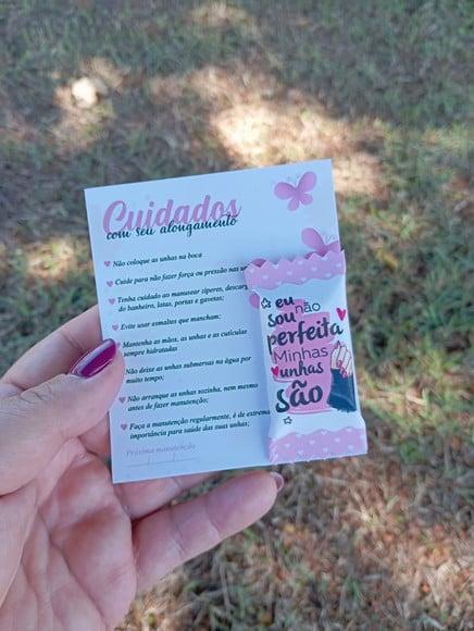 Arquivo Digital Card + Bala Cuidados c/ Alongamento de Unha