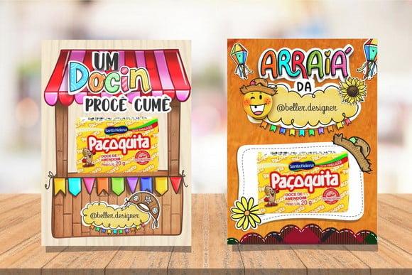 Arquivo Digital Card para Doces (paçoquita)