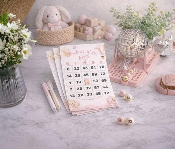 Arquivo Digital Cartelas Bingo Chá de Bebê Menina