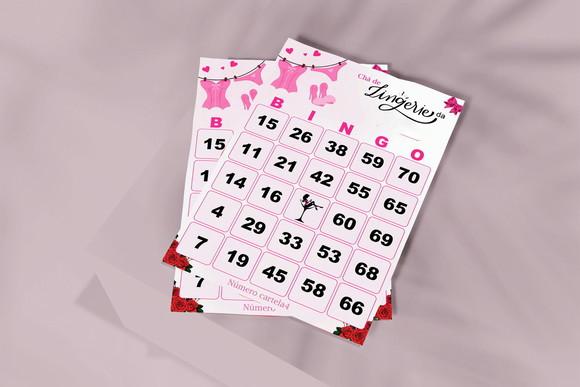 Arquivo Digital Cartelas de Bingo Chá de Langerie