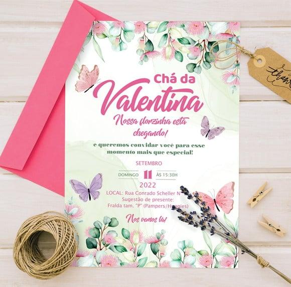 Arquivo Digital Convite Borboletas (você Mesmo Edita)