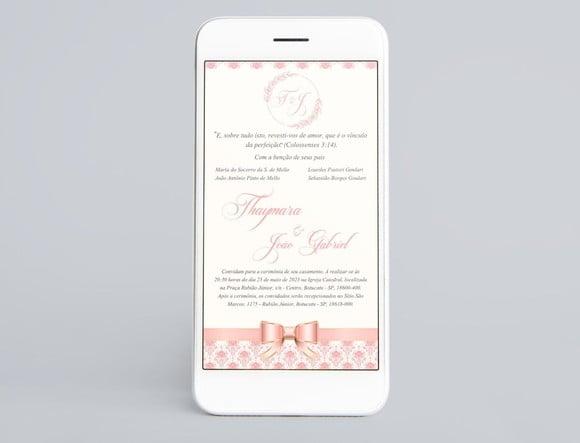 Arquivo Digital Convite Casamento Laços