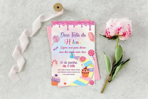 Arquivo Digital Convite Doces (você Mesmo Edita)