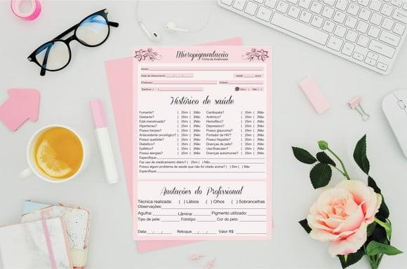 Arquivo Digital Ficha de Anamnese Micropigmentação