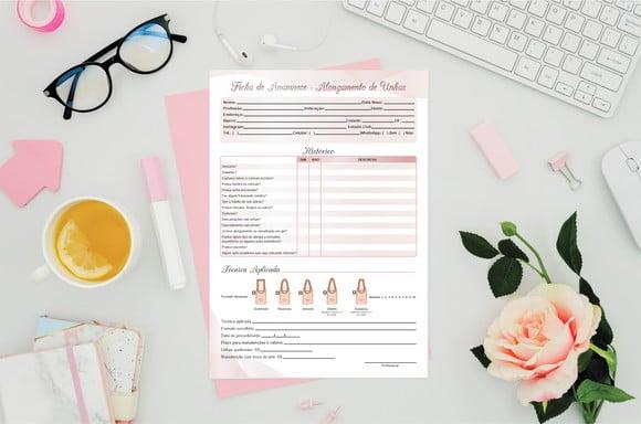 Arquivo Digital Fichas de Anamnese Alongamentos + Termo