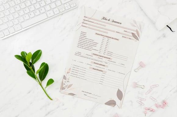 Arquivo Digital Fichas de Anamnese Alongamentos + Termo