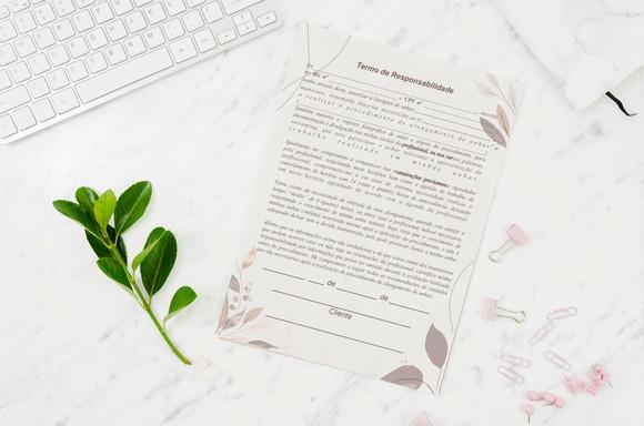 Arquivo Digital Fichas de Anamnese Alongamentos + Termo