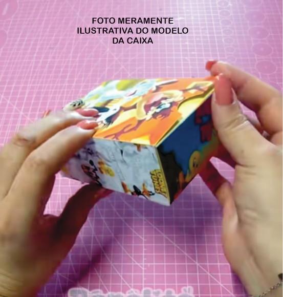 Arquivo Digital Molde Caixinha com Desenhos para Colorir