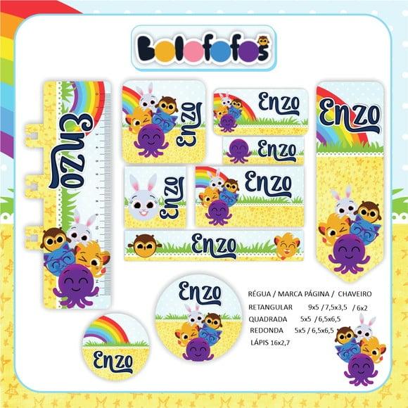 Arquivo Kit Digital Etiquetas Escolares Bolofofos