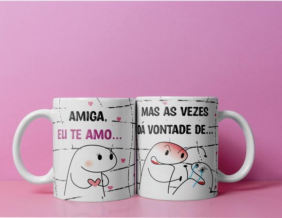 Arte Caneca Amiga Eu Te Amo Flork